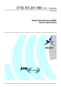 ETSI ES 201 980  V3.1.1 Digital Radio Mondiale (DRM);