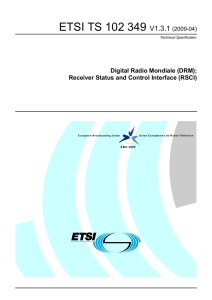ETSI TS 102 349  V1.3.1 Digital Radio Mondiale (DRM);