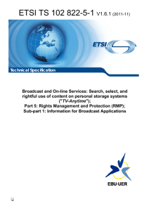 ETSI TS 102 822-5-1 V1.6.1