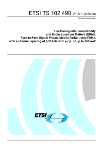 ETSI TS 102 490  V1.6.1