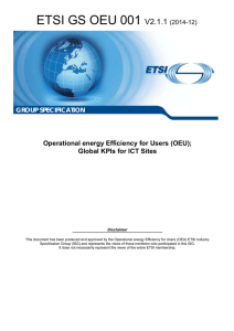 ETSI GS OEU 001 V2.1.1  Operational energy Efficiency for Users (OEU);