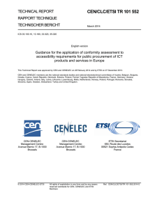 CEN/CLC/ETSI TR 101 552 TECHNICAL REPORT RAPPORT TECHNIQUE