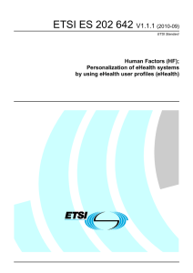 ETSI ES 202 642  V1.1.1 Human Factors (HF);