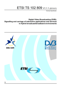 ETSI TS 102 809  V1.1.1