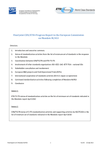 Final joint CEN/ETSI-Progress Report to the European Commission on Mandate M/453
