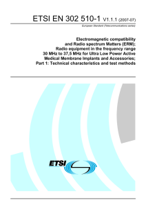 ETSI EN 302 510-1  V1.1.1