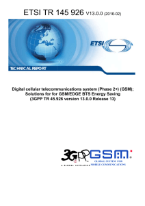 ETSI TR 1 145 926 V13.0.0