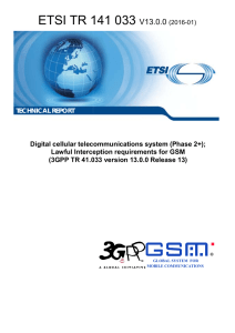 ETSI TR 1 141 033 V13.0.0