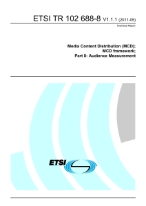 ETSI TR 102 688-8  V1.1.1 Media Content Distribution (MCD);