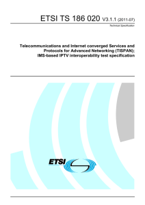 ETSI TS 186 020  V3.1.1