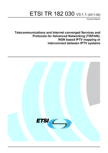 ETSI TR 182 030  V3.1.1