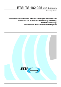 ETSI TS 182 025  V3.3.1