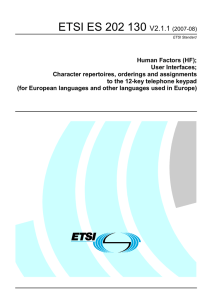 ETSI ES 202 130  V2.1.1