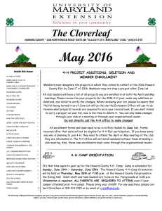 May 2016 The Cloverleaf