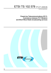 ETSI TS 102 578  V1.2.1