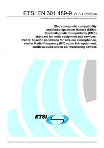 ETSI EN 301 489-9  V1.3.1