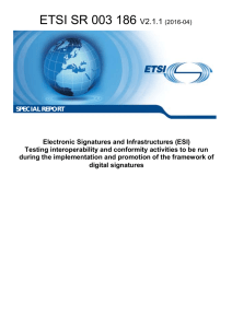 ETSI SR 003 186 V2.1.1