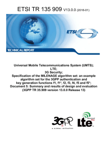 ETSI TR 1 135 909 V13.0.0