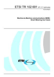 ETSI TR 102 691  V1.1.1 Machine-to-Machine communications (M2M);