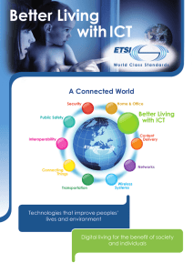 Better Living with ICT A Connected World