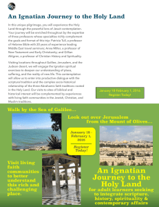 An Ignatian Journey to the Holy Land