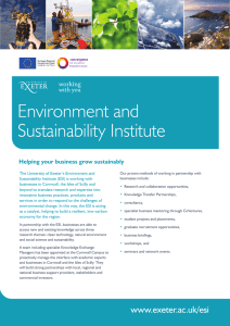 Environment and Sustainability Institute working with you