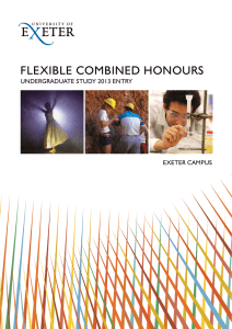 flexible combined honours undergraduate study 2013 entry exeter campus