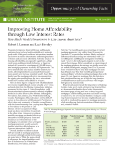 Improving Home Affordability Opportunity and Ownership Facts