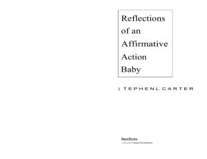 Reflections of an Affirmative Action