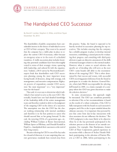 The Handpicked CEO Successor