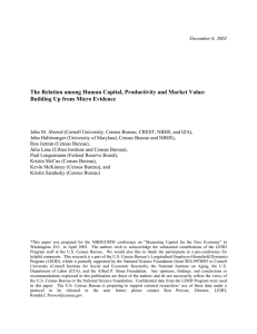 The Relation among Human Capital, Productivity and Market Value: