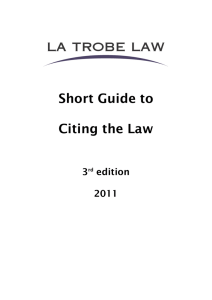 Short Guide to  Citing the Law 3