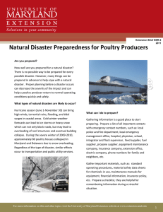 Natural Disaster Preparedness for Poultry Producers