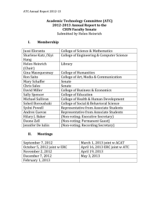 Academic Technology Committee (ATC) 2012-2013 Annual Report to the CSUN Faculty Senate I.