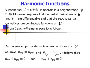 Harmonic functions.