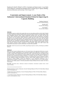 Constraints and Improvement: A case Study of the