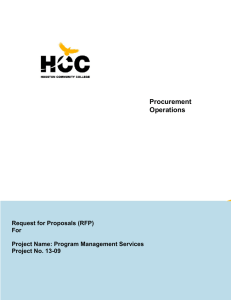 Procurement Operations Request for Proposals (RFP) For