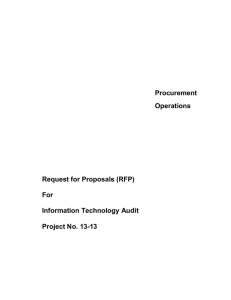 Procurement Operations Request for Proposals (RFP)