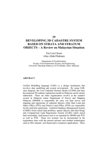 19 DEVELOPING 3D CADASTRE SYSTEM BASED ON STRATA AND STRATUM