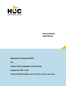 Procurement Operations Request for Proposals (RFP)