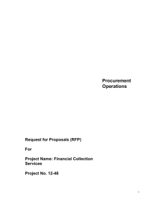 Procurement Operations Request for Proposals (RFP)