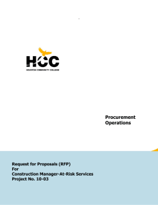 Procurement Operations Request for Proposals (RFP) For