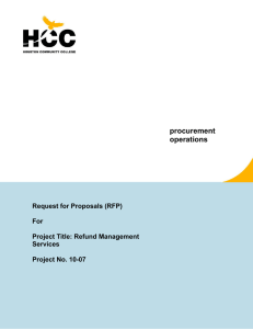 procurement operations Request for Proposals (RFP)