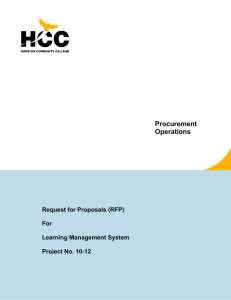 Procurement Operations Request for Proposals (RFP)