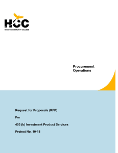 Procurement Operations Request for Proposals (RFP)