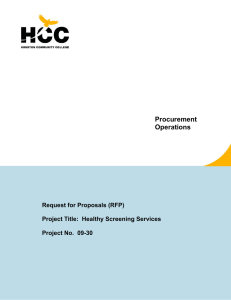 Procurement Operations Request for Proposals (RFP)