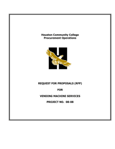 Houston Community College Procurement Operations  REQUEST FOR PROPOSALS (RFP)