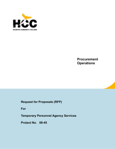 Procurement Operations Request for Proposals (RFP)