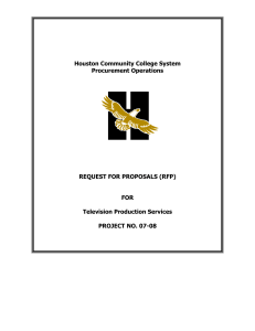 Houston Community College System Procurement Operations  REQUEST FOR PROPOSALS (RFP)