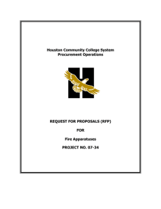 Houston Community College System Procurement Operations  REQUEST FOR PROPOSALS (RFP)